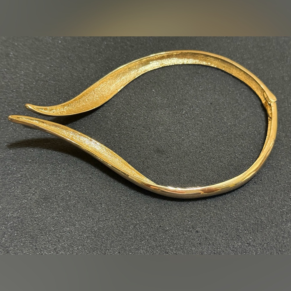 Gold Statement Collar Necklace - image 4